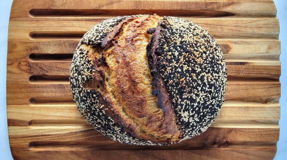 Sesame Durum Sourdough Bread