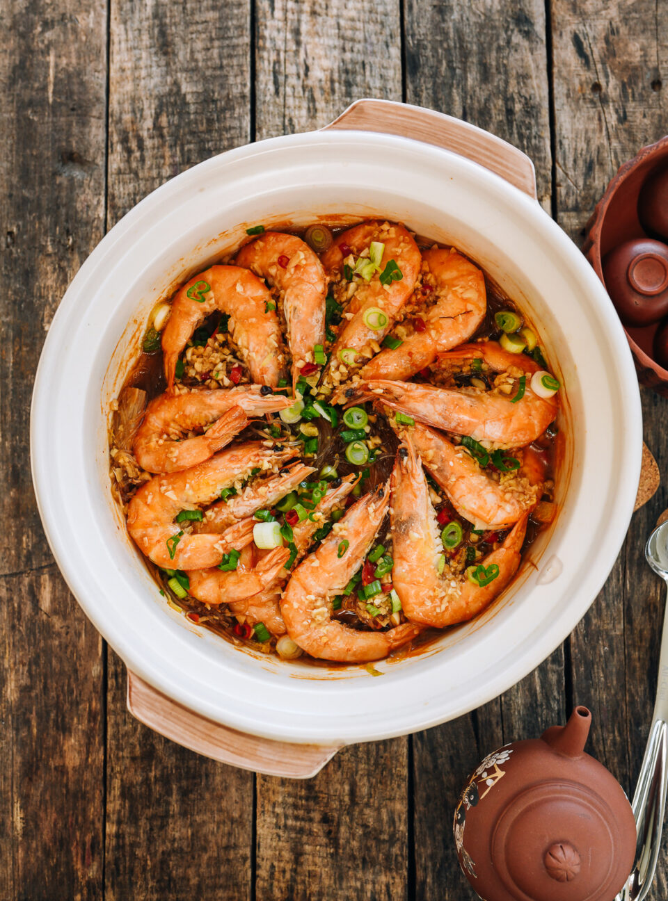 Chinese Shrimp Clay Pot