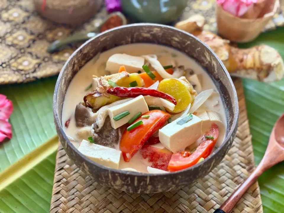 Thai Tofu Soup With Coconut Milk (Vegetarian Tom Kha)