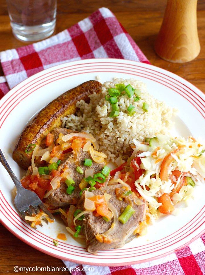 Lengua en Salsa Criolla (Colombian-Style Tongue with Creole Sauce)