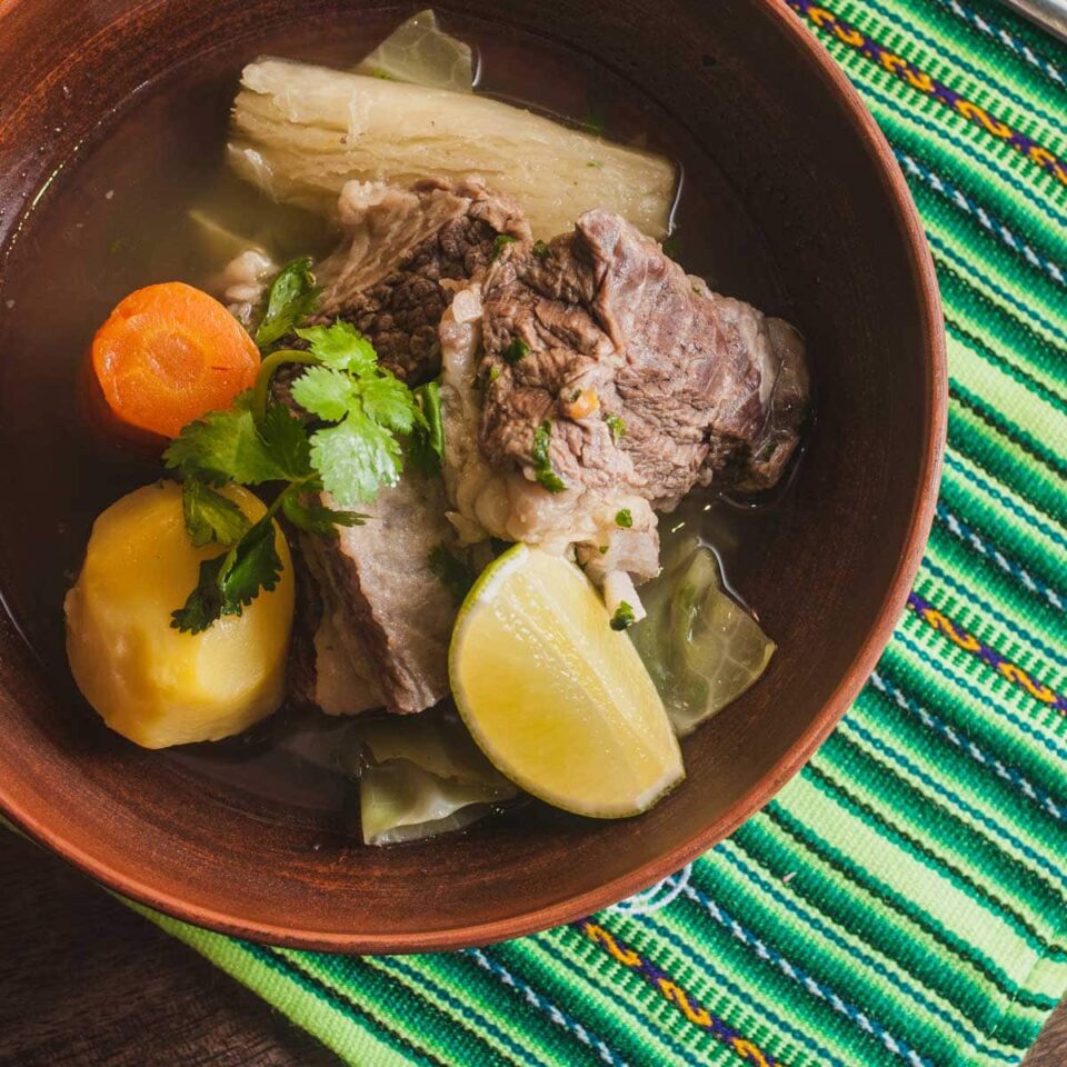 Traditional Peruvian Soup Sancochado