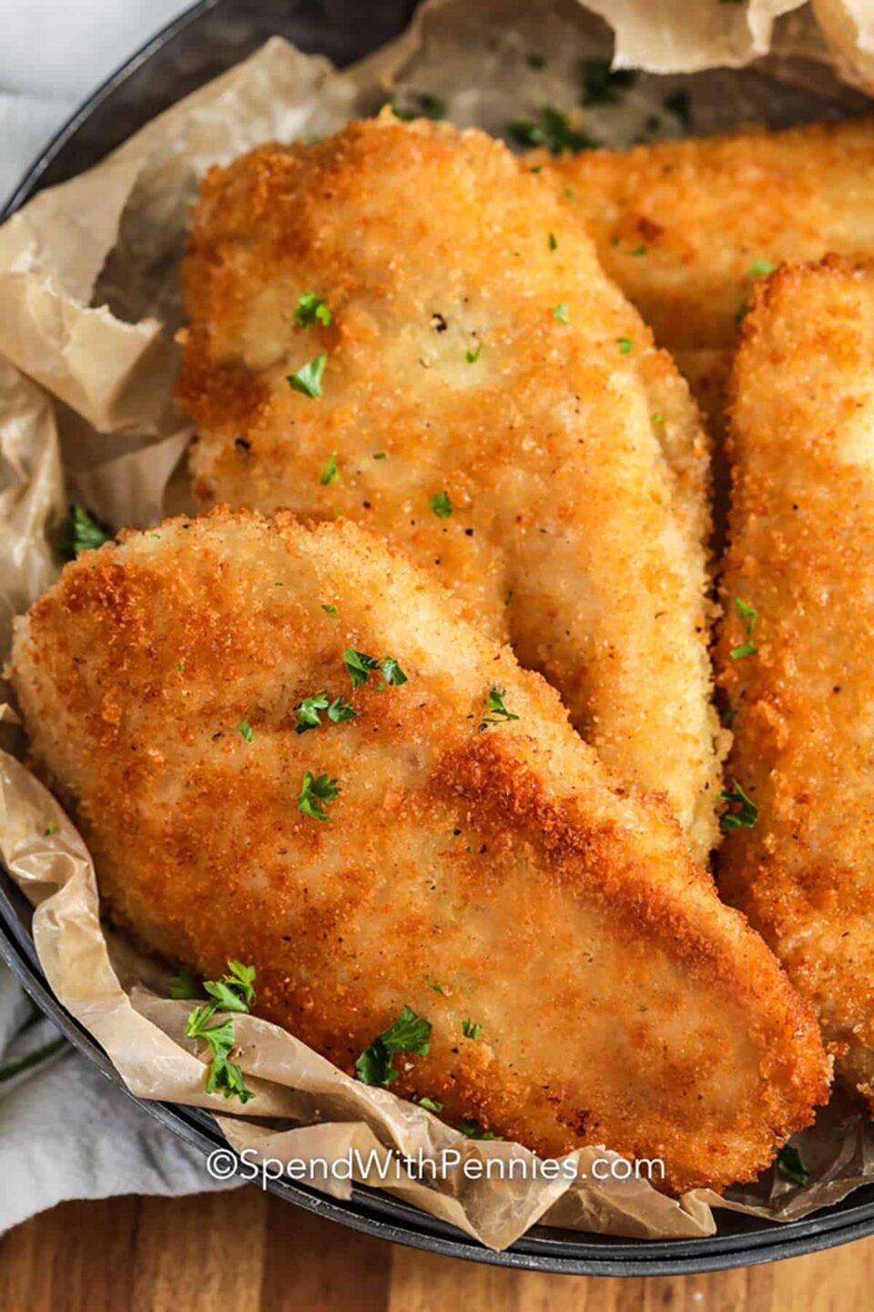 plated Chicken Cutlets