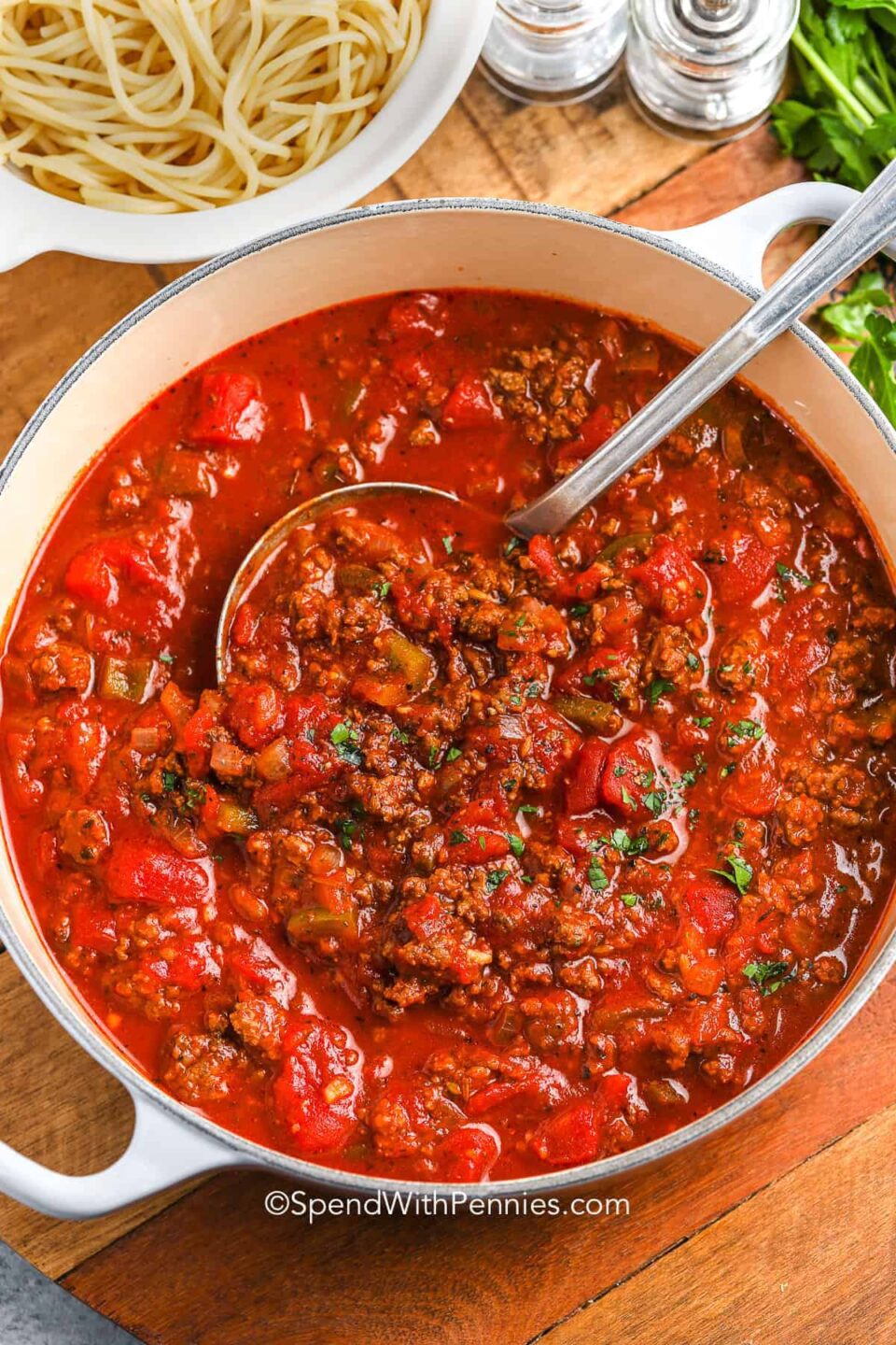 Homemade Pasta Sauce in the pot