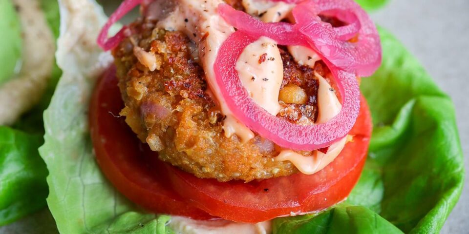 Sweet Potato Patties Salad Wraps
