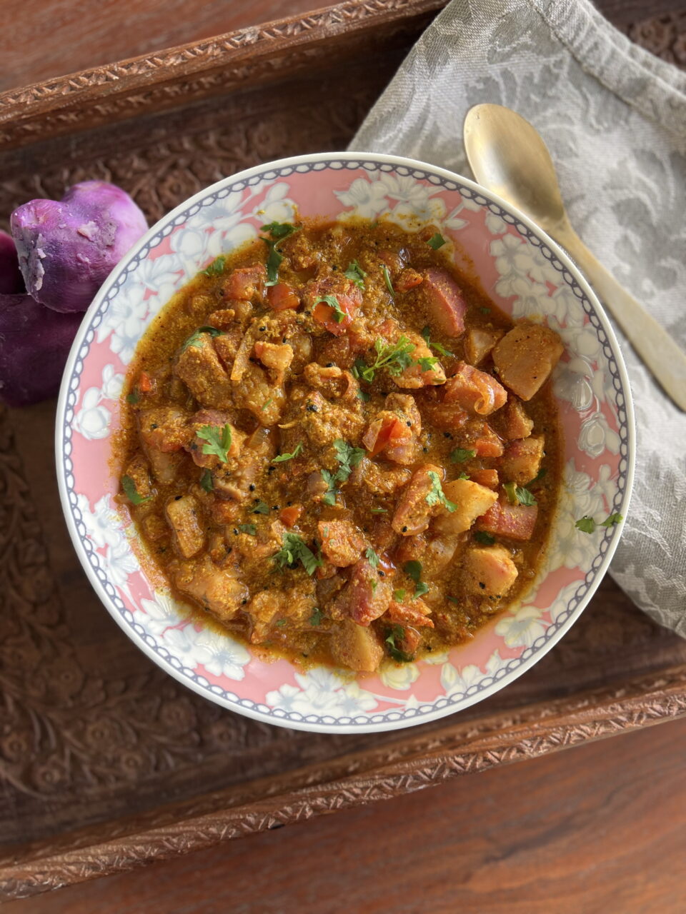 Authentic Dahi Suran Ki Sabzi Recipe | Spicy Yam Yogurt Curry