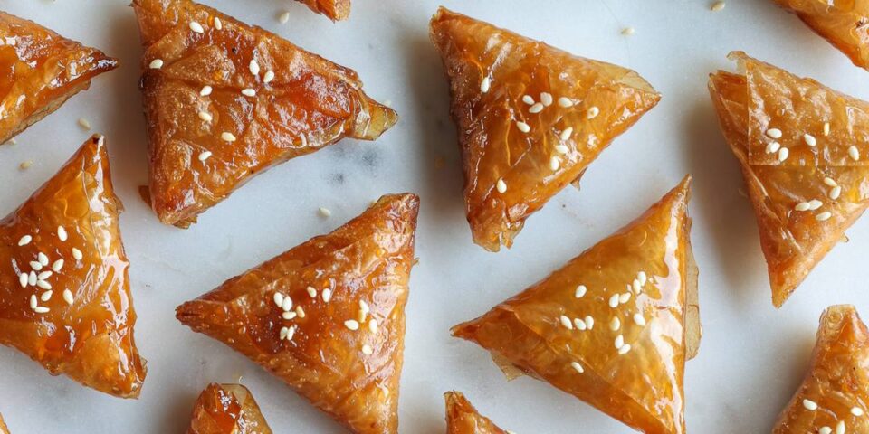 Almond Briouat - Sweet Filo Pastry Triangles
