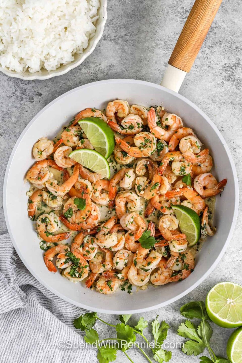 pan of Cilantro Lime Shrimp